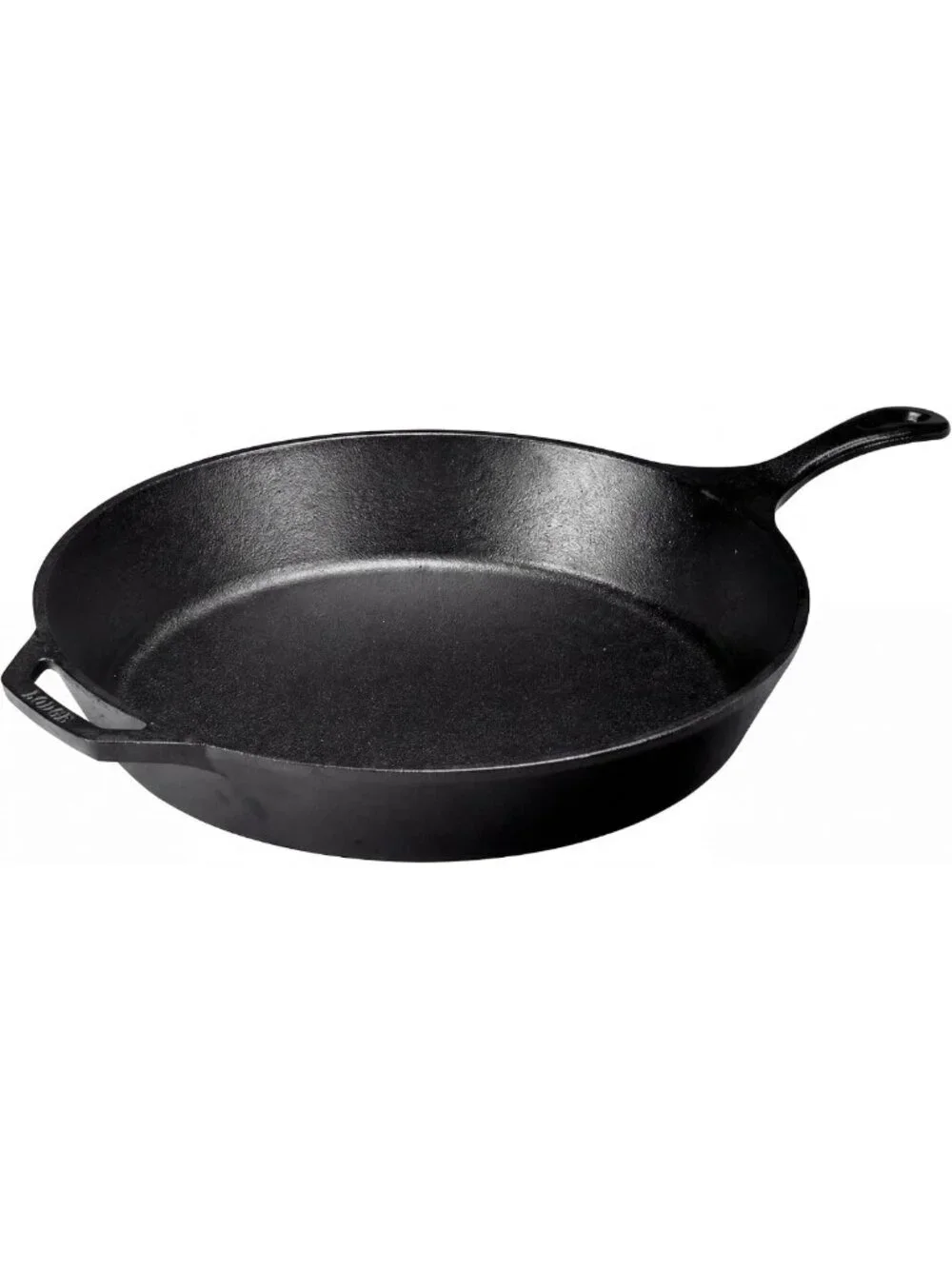 15-Inch Pre-Seasoned Cast Iron Skillet with Easy-Grip Handle for Cooking